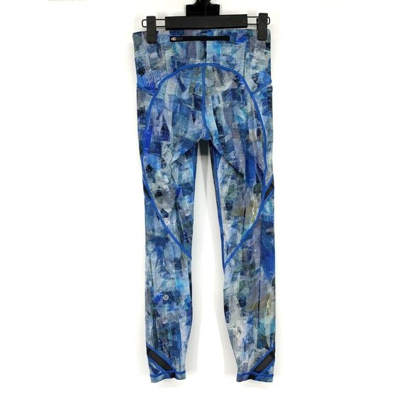 Lululemon Leggings On Pace Tight 7/8 Sun Dazed Multi Blue - Picture 10 of 16